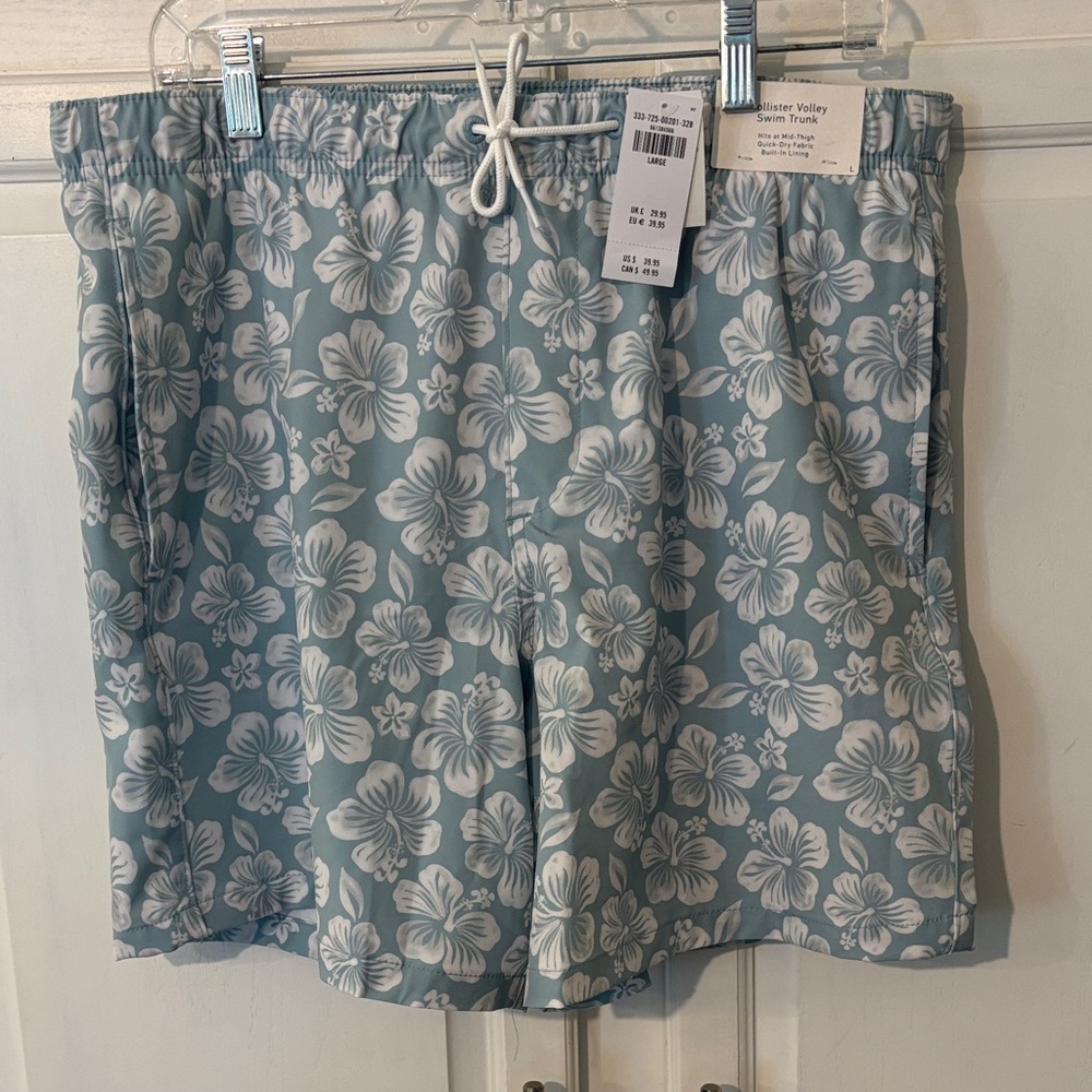Brand New with tags. Hollister Volley Swim Shorts with liner. Sz Large